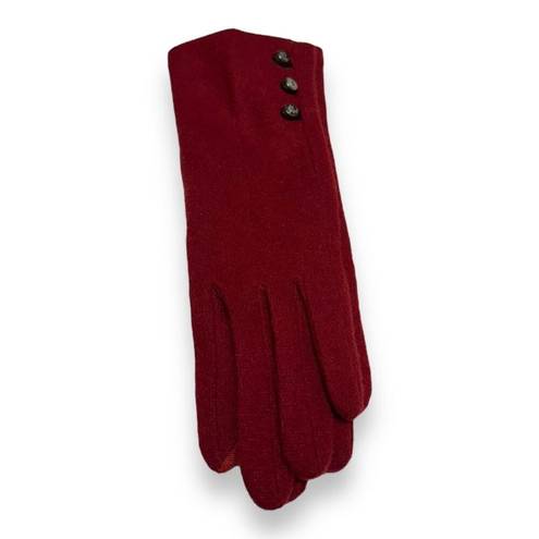 Ralph Lauren Lauren  Womens Gloves Size Small Burgundy Red Touch Work With Phone