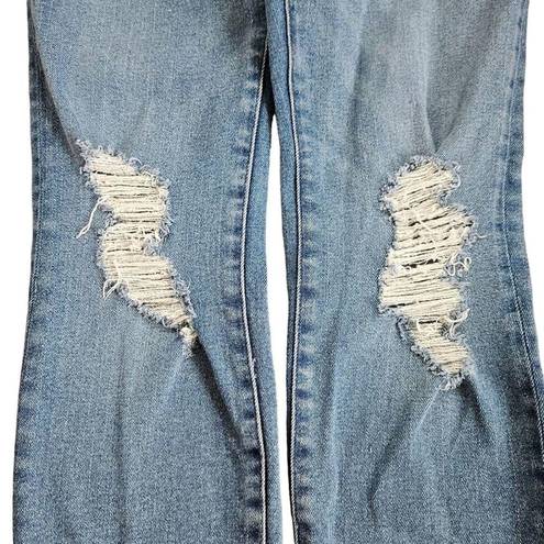 Good American  High Rise Jeans Distressed Indigo Blue Size 4/27