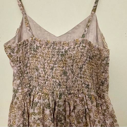 American Eagle Women’s  Light Purple & Yellow Romper w Adjustable Straps Size M