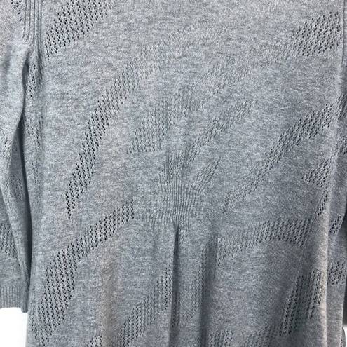 DKNY  JEANS Long Sleeve Open Front Gray Cardigan Size Medium