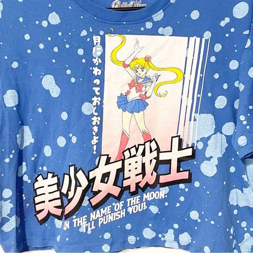 The Moon Sailor Large Princess Serena Cropped Short Sleeve Tie Dye Graphic T-Shirt