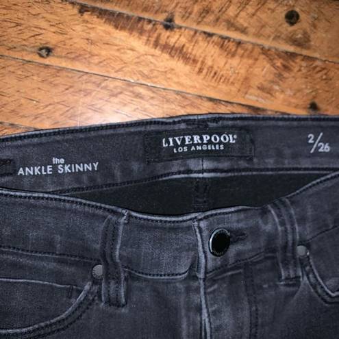 Liverpool  black the Ankle Skinny 2/26 stretchy normcore jeans