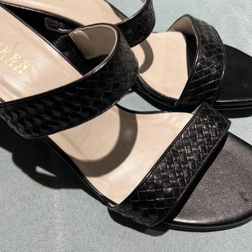 Ralph Lauren ,Richelle black wedge sandal Size 10B B50