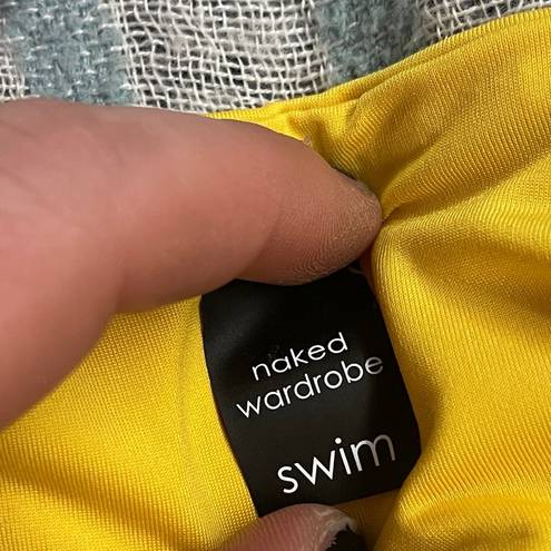 Naked Wardrobe  Swim Canary Yellow One Piece - Small