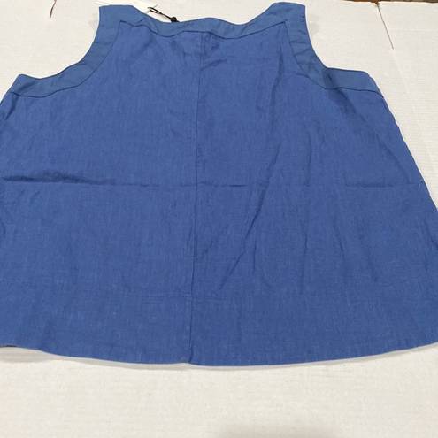 DKNY  pure Womens Linen V-Neck Tank Top size xl (b10)