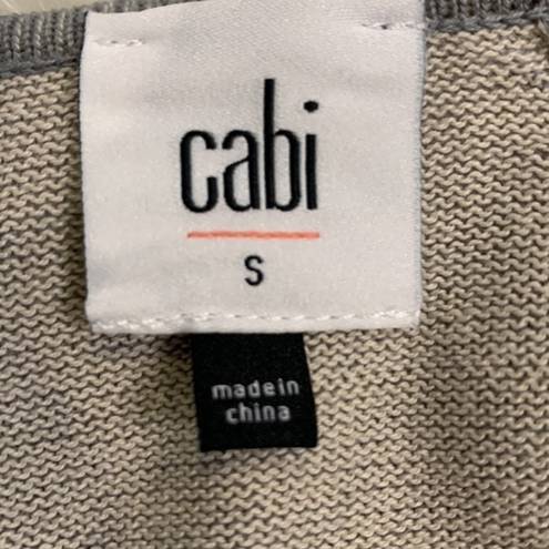 CAbi  draped pocket cardigan sweater sage gray 5132 small