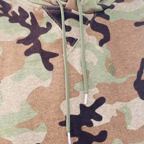 Polo  Ralph Lauren Women's Olive Brown Camo Print Pullover Hoodie Size XS NWT