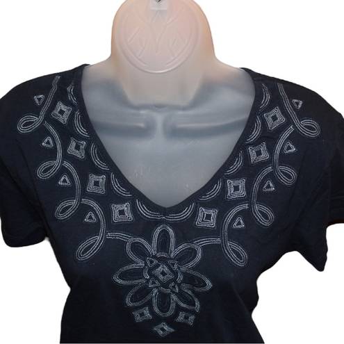 Carolyn Taylor  embroidered short sleeve tee size XL