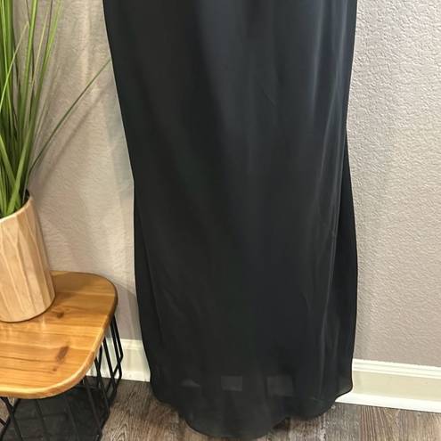 Onyx  night black sleek, formal gown, size 14