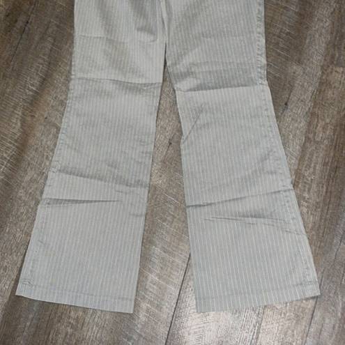 Tommy Hilfiger Lightweight Gray White Vertical Stripe Flare Leg Pants size 8