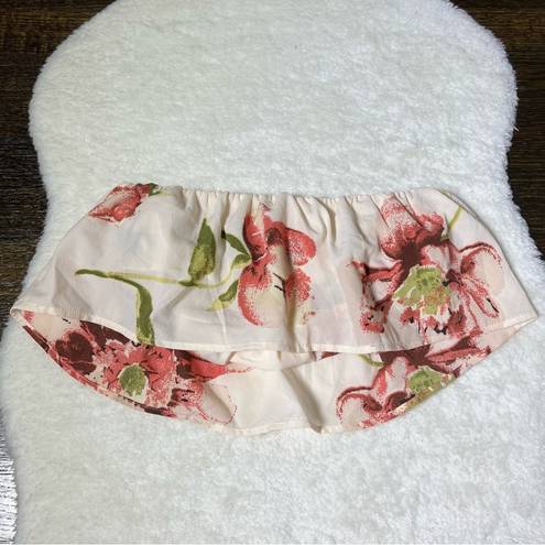 In the Beginning  Pink Floral Bandeau Top