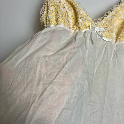 Victoria's Secret  Angel White Yellow Lace Negligee Lingerie Teddy