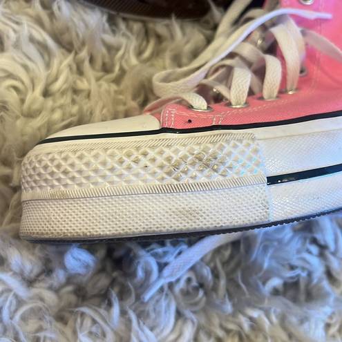 Converse Pink platform chuck taylor 