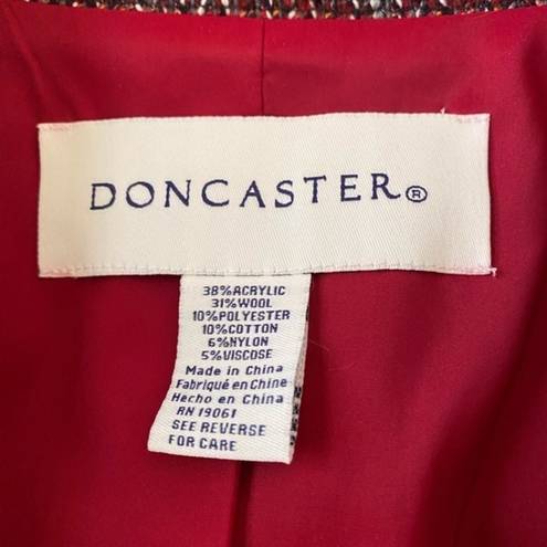 Doncaster  Burgundy Tweed Lined Blazer With Pockets Size 20W Excellent Condition