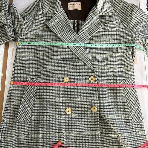 Free People  WE THE FREE Liberty Duster Plaid Wool Blend Coat Size Small