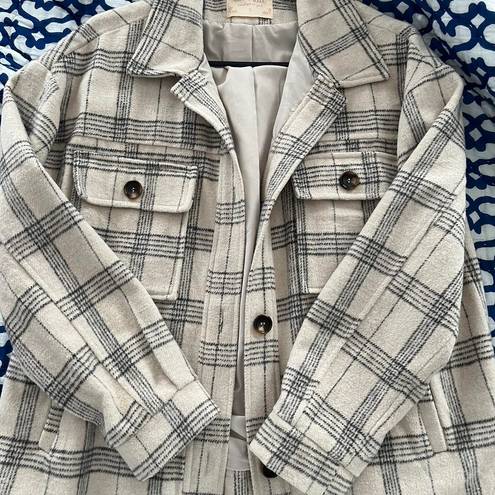 Altar'd State  Flannel Plaid Button Up Jacket