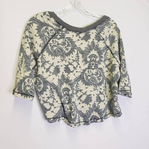 We The Free Free People  Waffle Crop Top Floral Size XS