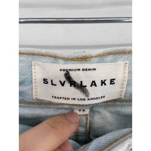 Twisted SLVRLAKE Grace  Seam Hard Luck Light Blue Wash Straight Leg Jeans Sz 29