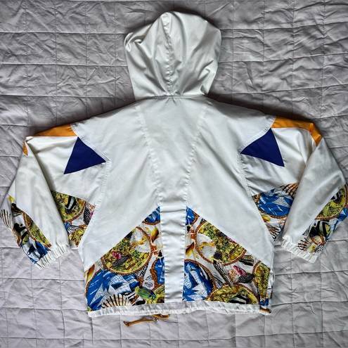 Mulberry Vintage  Street White w/ Nautical Patchwork Details Windbreaker - Medium