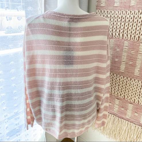 ALLSAINTS  Cassia Baby Pink Striped Slouchy Sweater Women’s Large