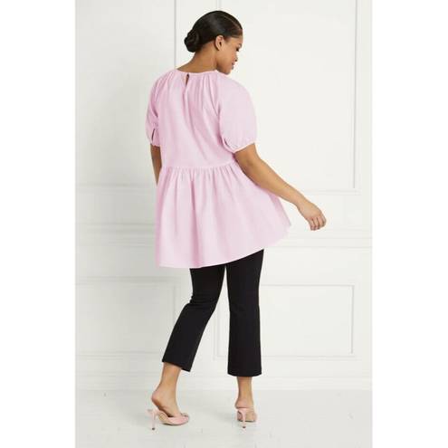 Hill House  Blouse Size Small Pink NWT Francesca Top Ballerina Cotton Peplum