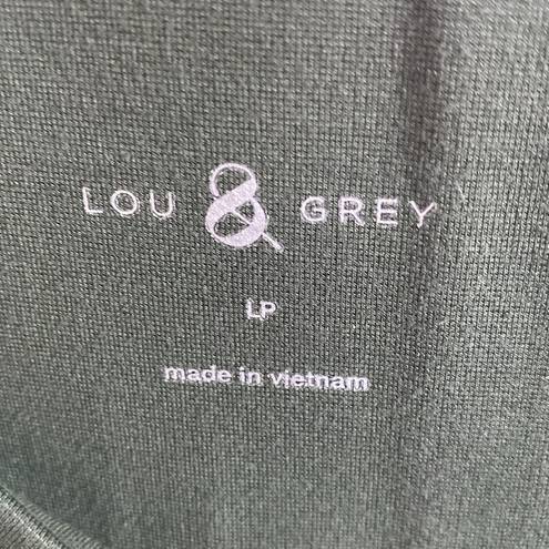 Lou & grey  Ponte Knit Pocket Capri Leggings Olive Green Size LP