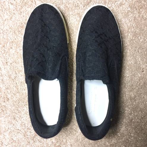 The Row  X Superga Black Brocade Slip On Size 6.5