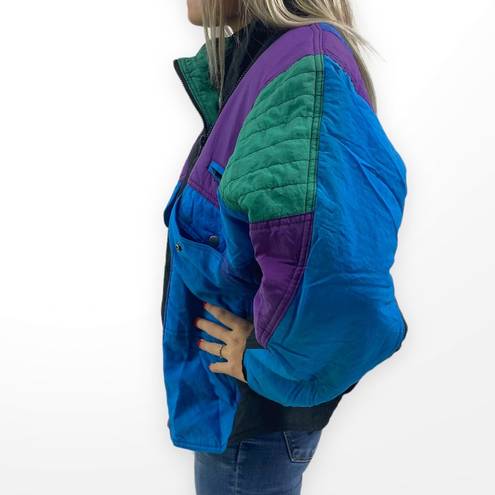 Vintage Blue 80s TOGETHER  and Purple Colorbock Ski Jacket