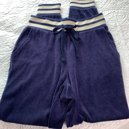 Popsugar  Navy Blue Velour Jogger Pany Size Small