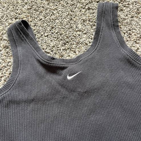 Nike Vintage  Ribbed Black Tank Top Size Medium