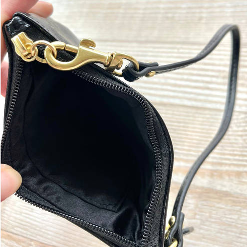 Coach New  Daisy Liquid Gloss Small Wristlet | Black‎