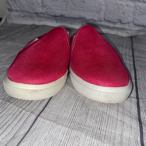 Nine West slip on sneakers pink w/white soles sz 7 women