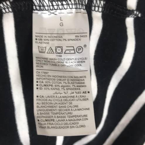 Old Navy 🛍 4/$20  Black White Striped Summer Dress L