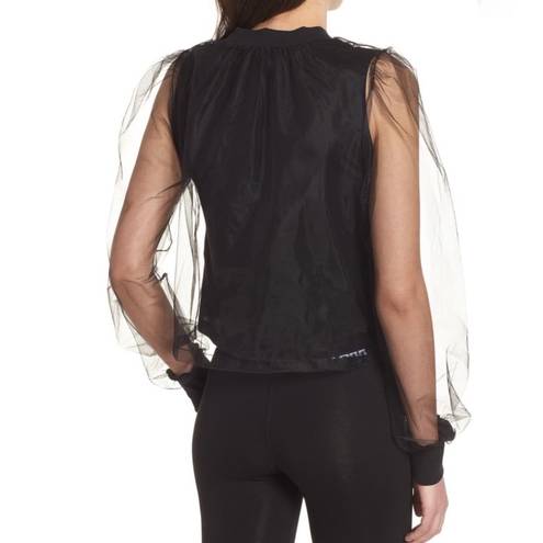 Ivy Park NWT  Black Festival Tulle Top XXS