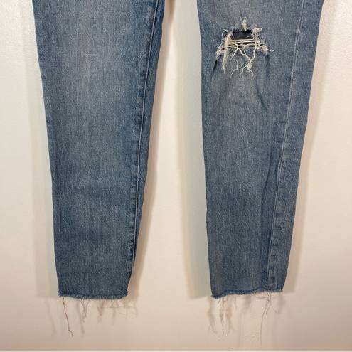 Madewell  The Perfect Vintage Jean Medium Wash Distressed High Rise Size 24