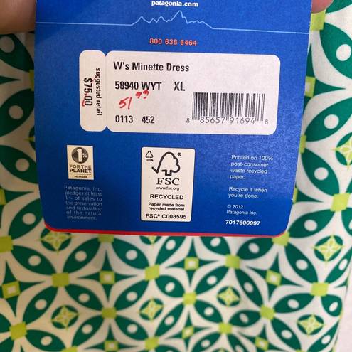 Patagonia  Slim Fit Green Minette Wayward Tank Dress Stretchy NWT Sz XL