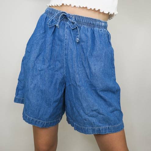 Cabin creek Vintage Paper Bag Elastic Denim Shorts