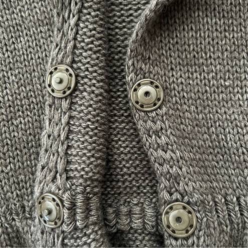 Krass&co HEKLA &  Made in Italy Womens Gray Wool Blend Cardigan wrap Sweater Si…