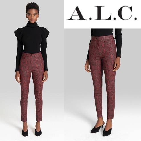 ALC Frank A.L.C Turner leather snakeskin pants