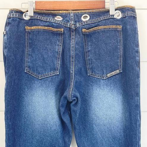 Edge VINTAGE Watch L.A. Womens 13-14  Jeans Grommet Raw  Rigid Cotton Denim Y2K