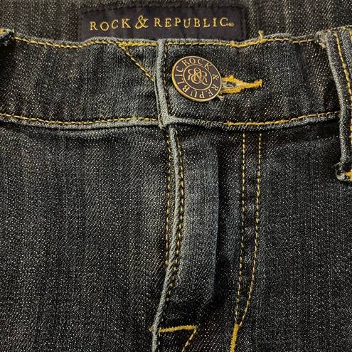 Rock & Republic  Coachella Dark Jean Capris Size 10 Excellent Condition