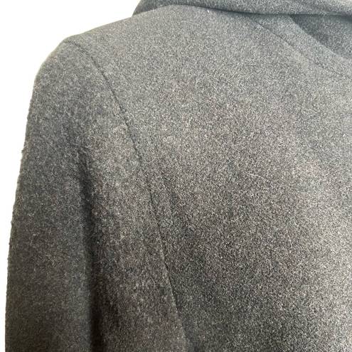 Jones New York Vintage 90s  Gray Brown Wool Cashmere Long Hooded Jacket Sz Large