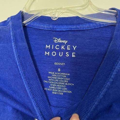 Disney  Mickey Mouse Fantasia blue long sleeve crew neck shirt size Small