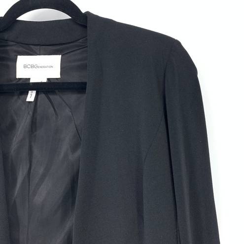 BCBGeneration  Women's Size S Open Front Blazer Jacket Long Sleeve Black Hi Low