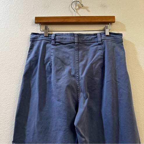 Madewell  Womens Bridget Slim Wide Leg Crop Pants Size 10 Marlin Blue