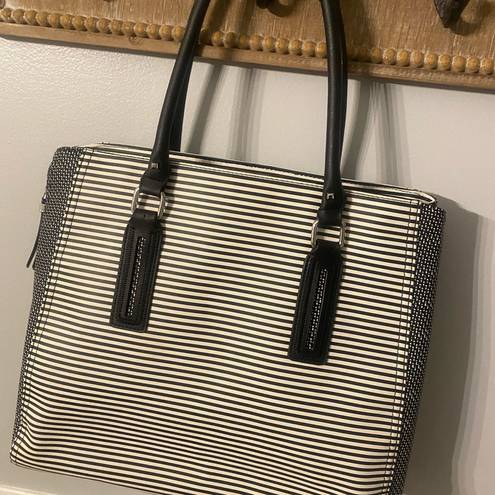 Stella & Dot NWOT  Striped Leather Tote