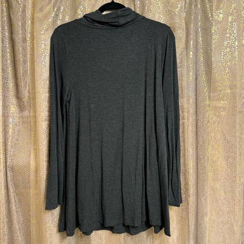 Eliane Rose  Dark Heather Gray Cowl Neck Light Sweater Top Stretchy Medium