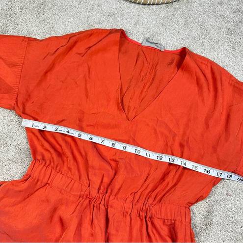 Everlane  The Japanese GoWeave Light V-Neck Dress in Orange Size 8