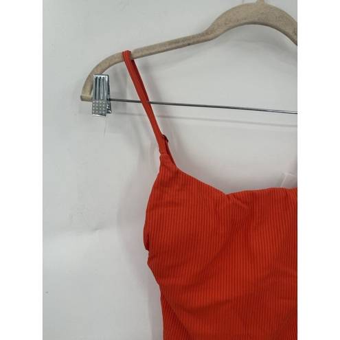 ANDIE  NEW Longline Ribbed Tank Orange XS Swim Top Tankini Resortwear Vacation