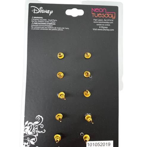 Disney  Alice in Wonderland Vintage Like Gold Charm Colorful Stud Earrings